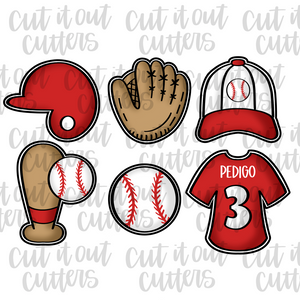 Baseball Player Cookie Cutter Set