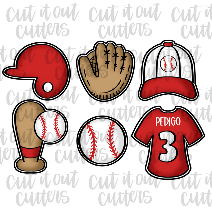 Baseball Player Cookie Cutter Set