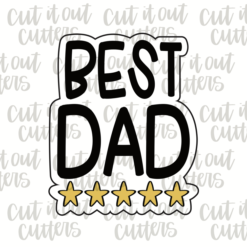 Best Dad Five Stars Cookie Cutter