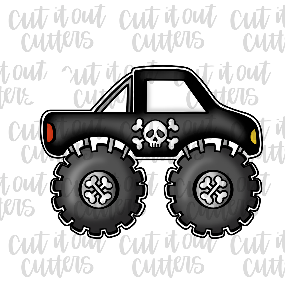 Black Monster Truck Cookie Cutter
