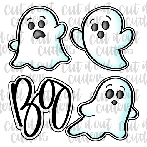 Boo Ghosts Mini Cookie Cutter Set