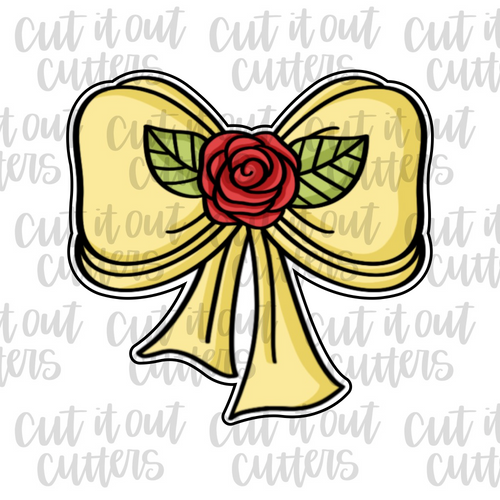 Book Lover Princess Bow Cookie Cutter