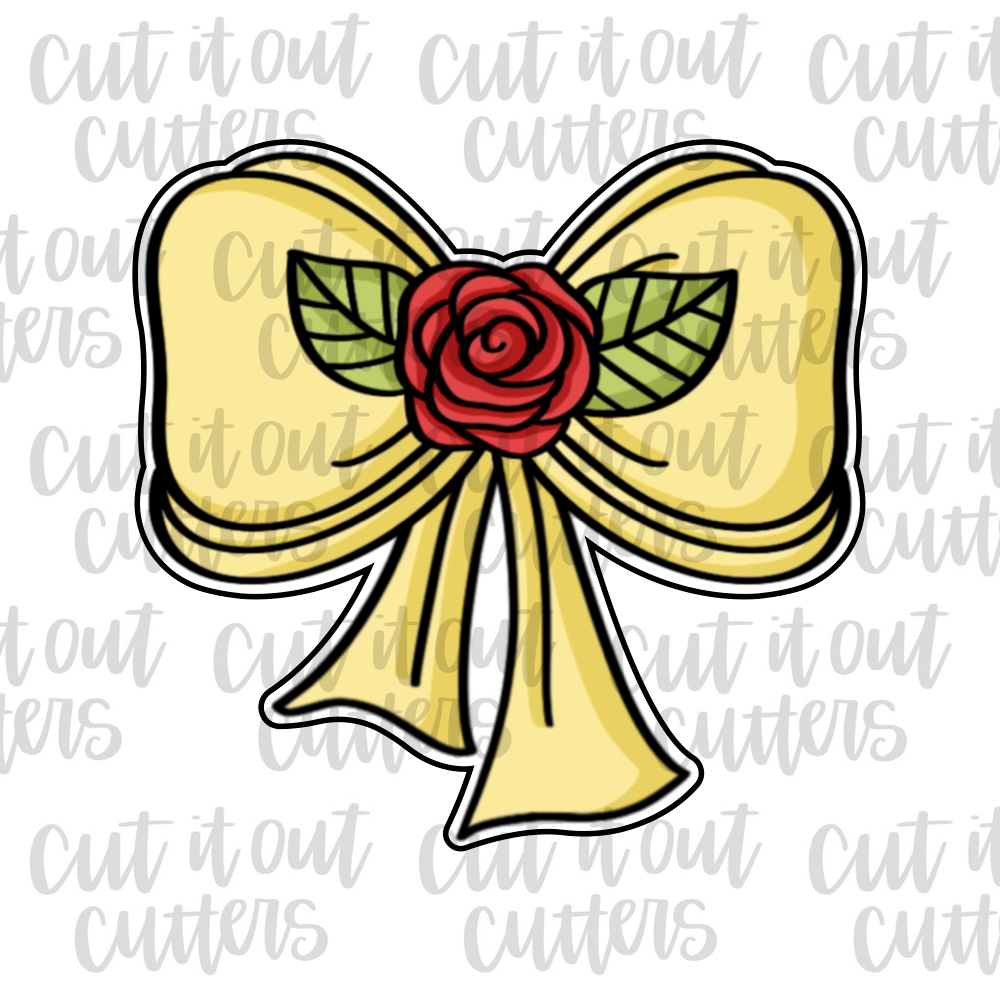 Book Lover Princess Bow Cookie Cutter