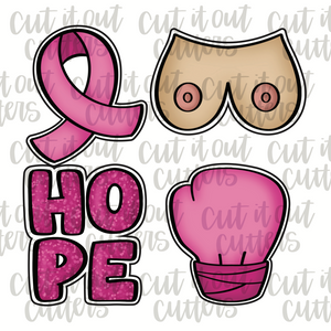 Breast Cancer Awareness Cookie Cutter Set