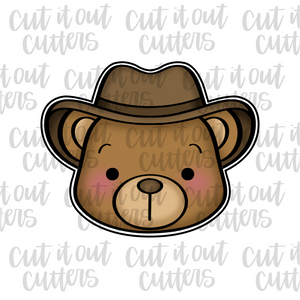 Brett the Bear with Cowboy Hat Cookie Cutter
