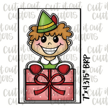 Load image into Gallery viewer, Smiling Elf 2 Piece Cookie Cutter Set