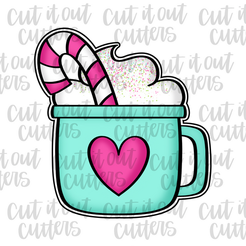 Candy Cane Coffee Mug Cookie Cutter