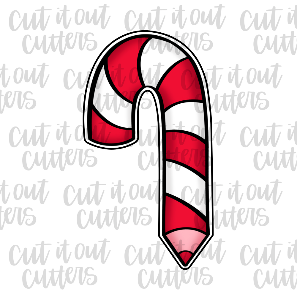 Candy Cane Pencil Cookie Cutter