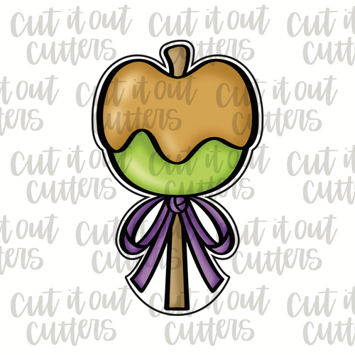 Caramel Apple with Bow Cookie Cutter