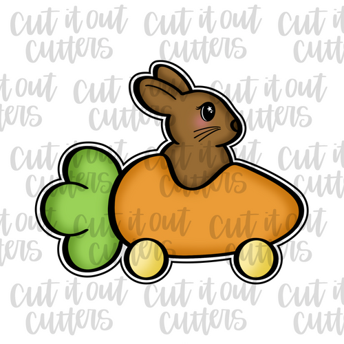 Carrot Car with Bunny Cookie Cutter