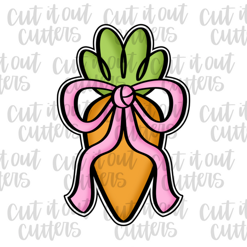 Carrot with Bow Cookie Cutter