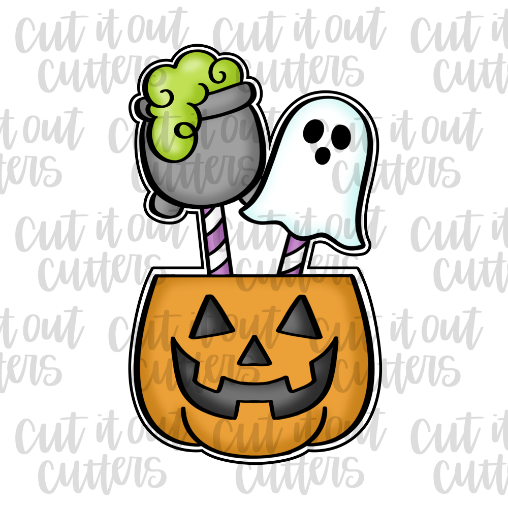 1 Piece Jack- Cauldron & Ghost Cookie Cutter