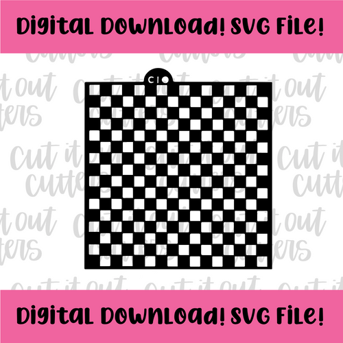 DIGITAL DOWNLOAD SVG File for Checkerboard Stencil
