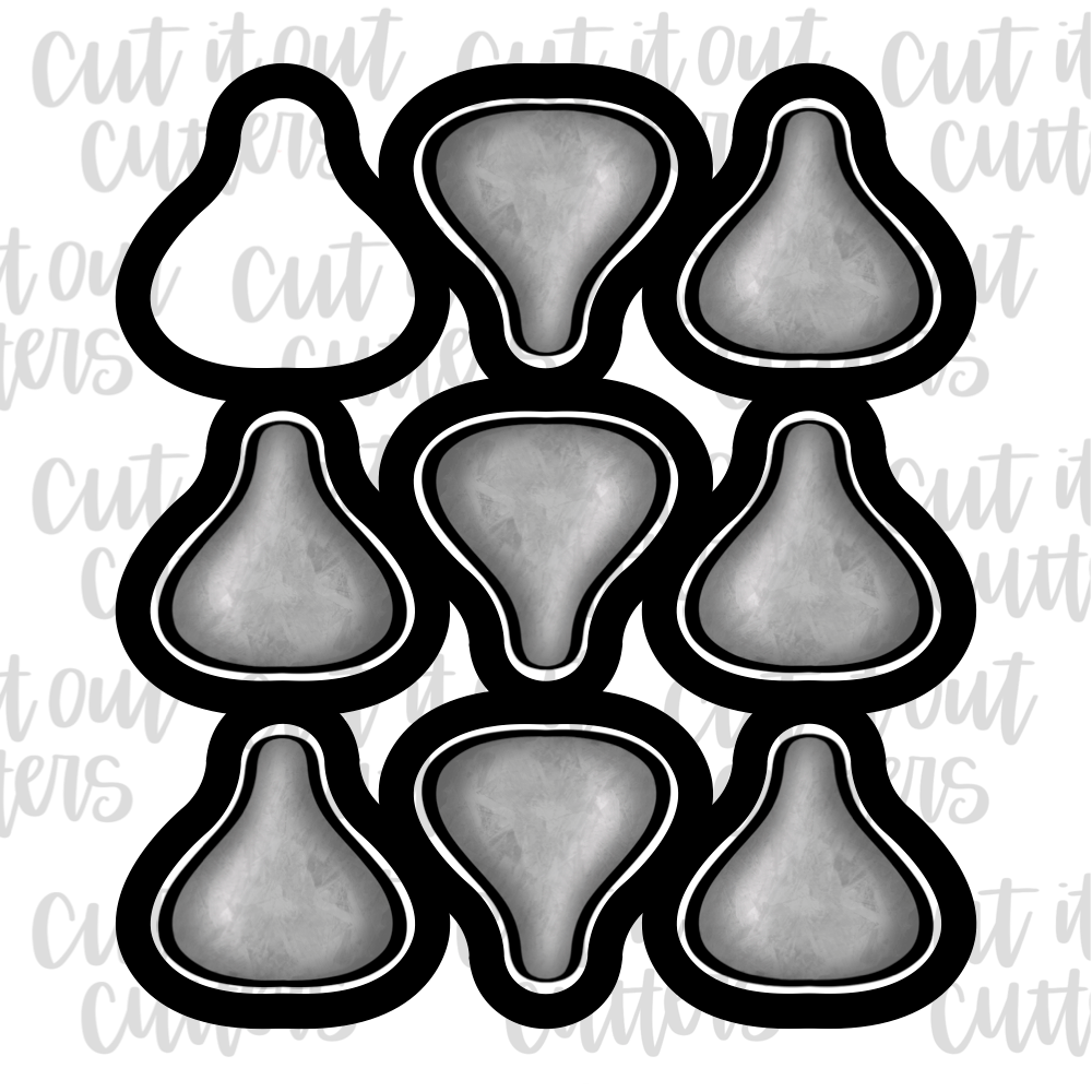 Chocolate Kiss Multi-Cutter Cookie Cutter