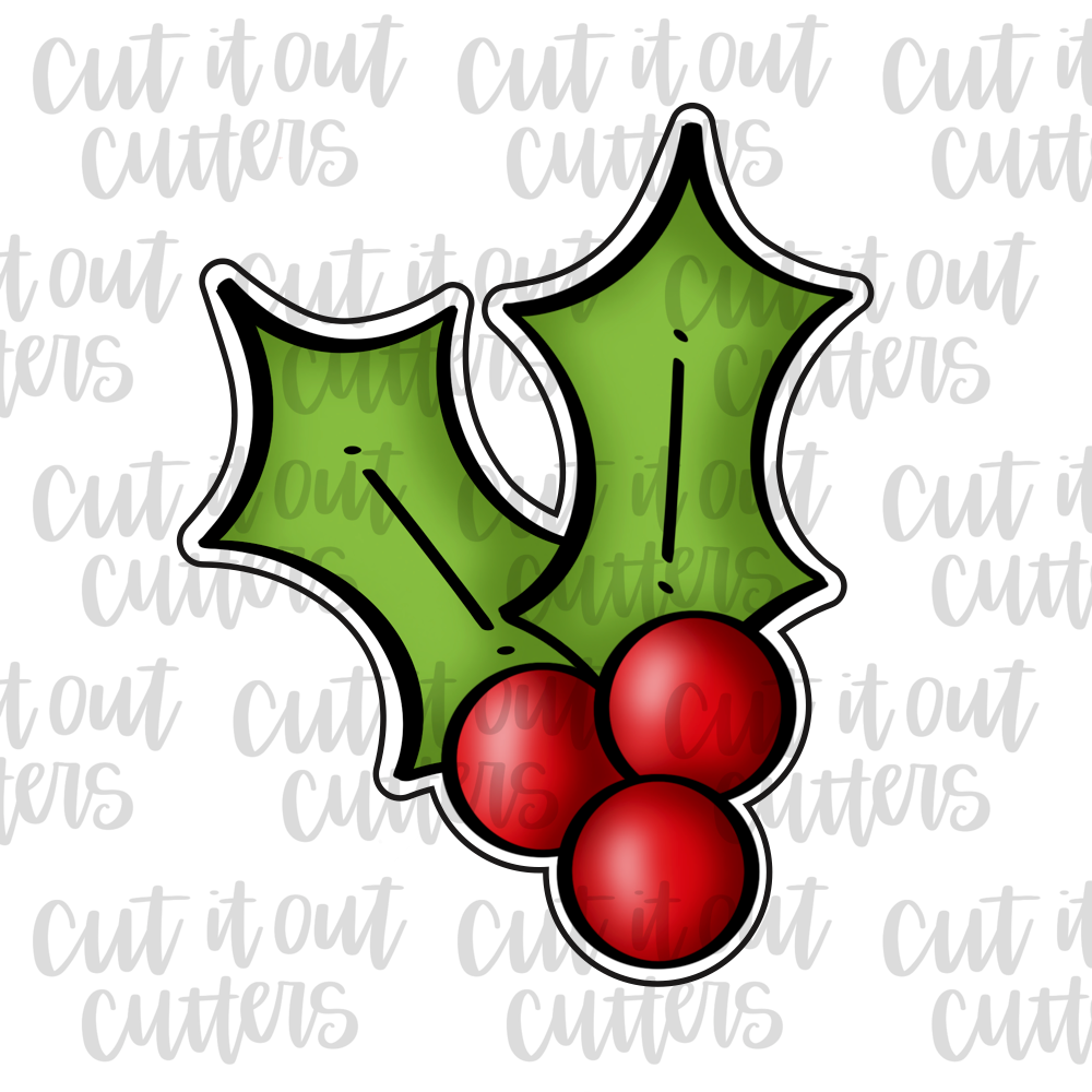 Christmas Holly Cookie Cutter Cut It Out Cutters