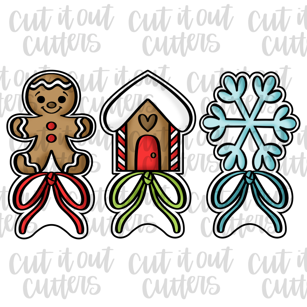 Christmas Stick Toppers Cookie Cutter Set