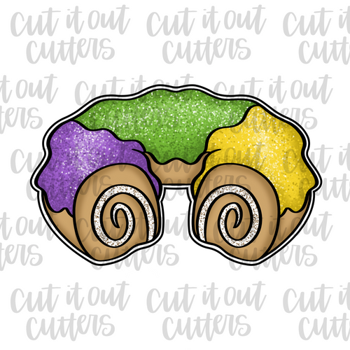 Cinnamon Swirl King Cake Cookie Cutter