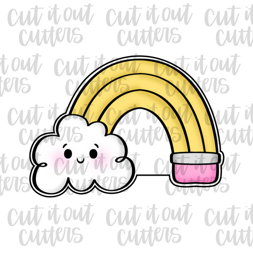 Cloud Pencil Rainbow Cookie Cutter