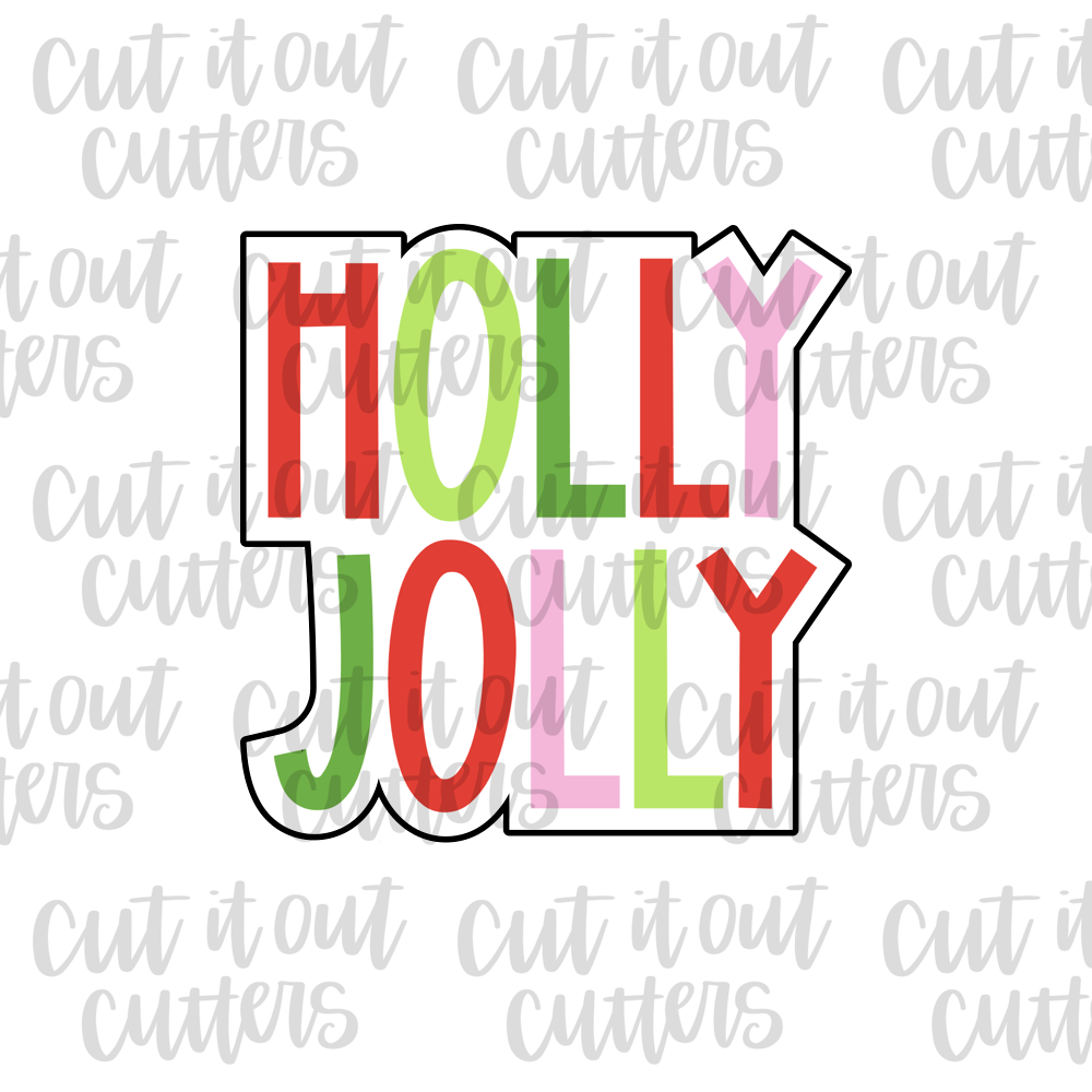 Colorful Holly Jolly Cookie Cutter