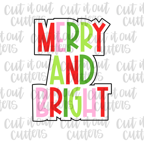 Colorful Merry and Bright Cookie Cutter