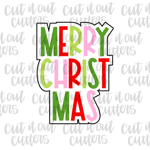 Colorful Merry Christ Mas Cookie Cutter
