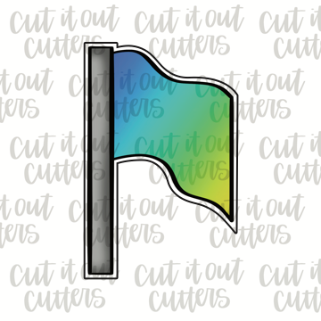 Color Guard Flag Cookie Cutter