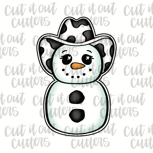 Cowboy Snowman Cookie Cutter