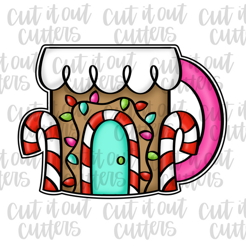 Cozy Gingerbread House Mug Cookie Cutter