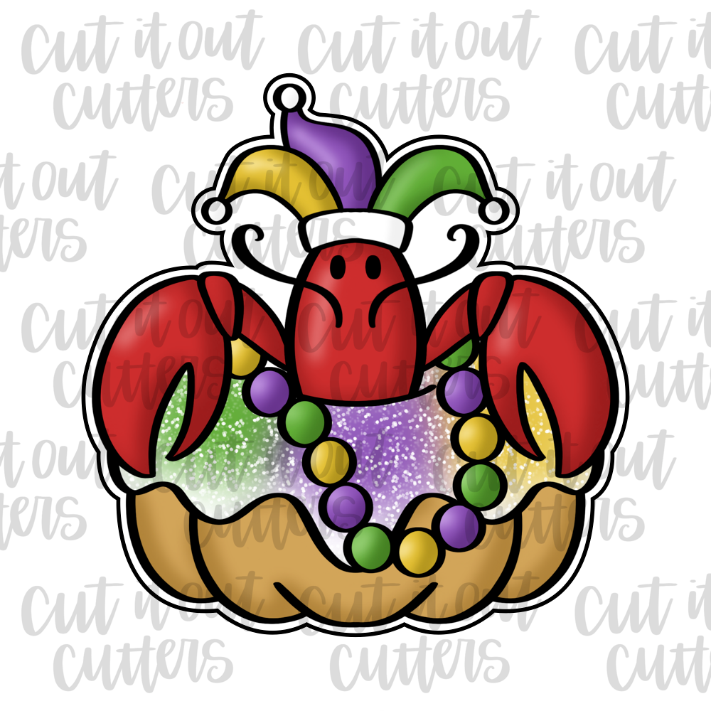 Crawfish King Cake Cookie Cutter