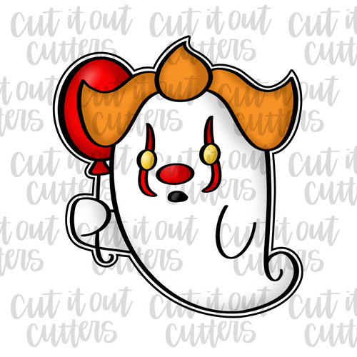 Creepy Clown Ghost Cookie Cutter