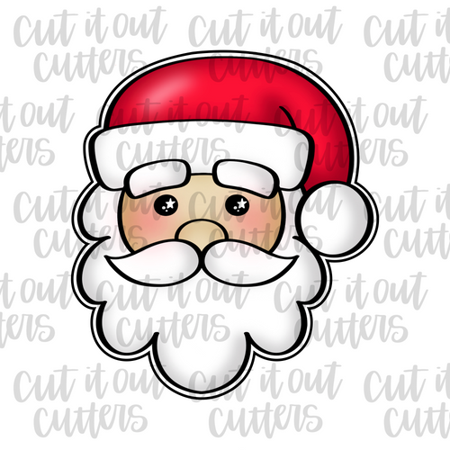 Curly Beard Santa Cookie Cutter