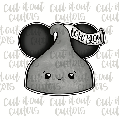 Cute Kiss with Mouse Ears Cookie Cutter