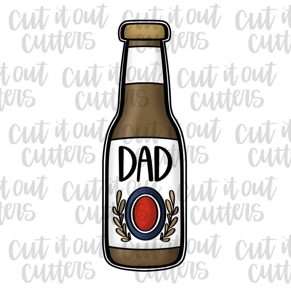 Dad Beer Bottle Cookie Cutter