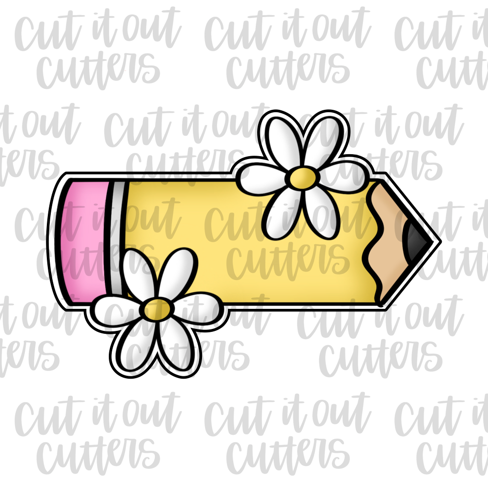 Daisy Pencil Cookie Cutter