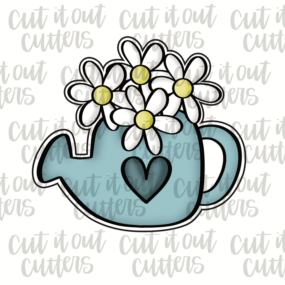 Daisy Teapot Cookie Cutter