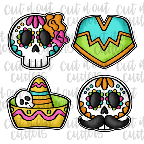 Day of the Dead Mini Cookie Cutter Set