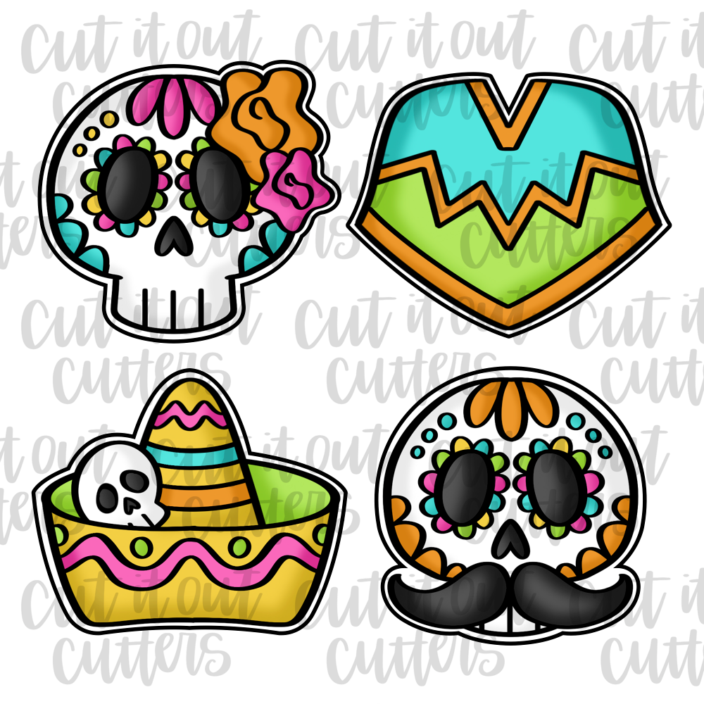 Day of the Dead Mini Cookie Cutter Set