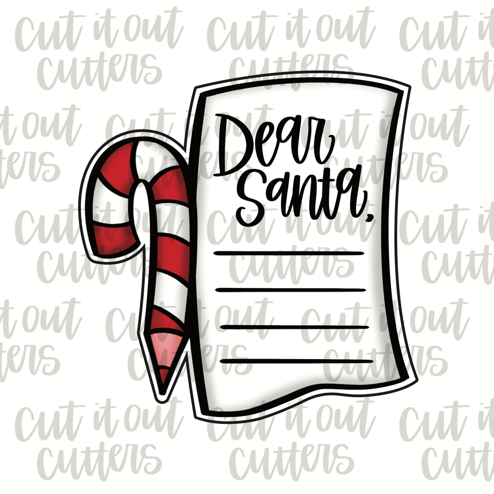 Dear Santa Letter Cookie Cutter