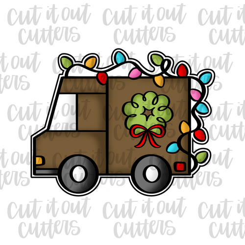 Delivery Truck with Lights Cookie Cutter