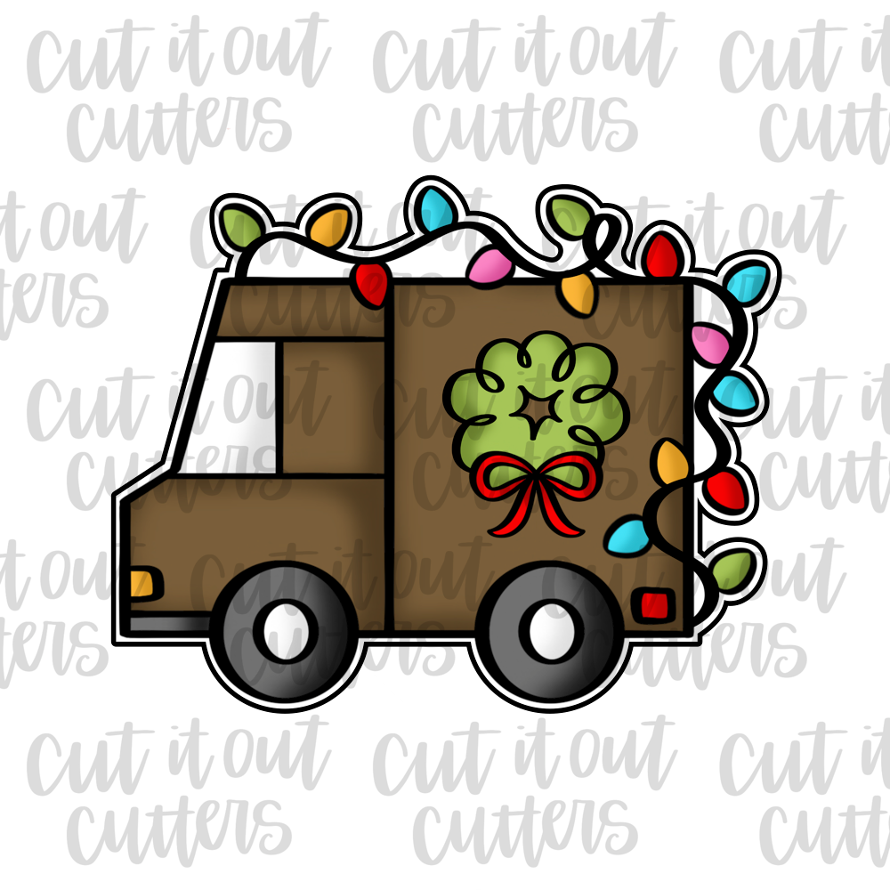Delivery Truck with Lights Cookie Cutter