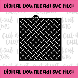 DIGITAL DOWNLOAD SVG File for Diamond Plate 2 Stencil