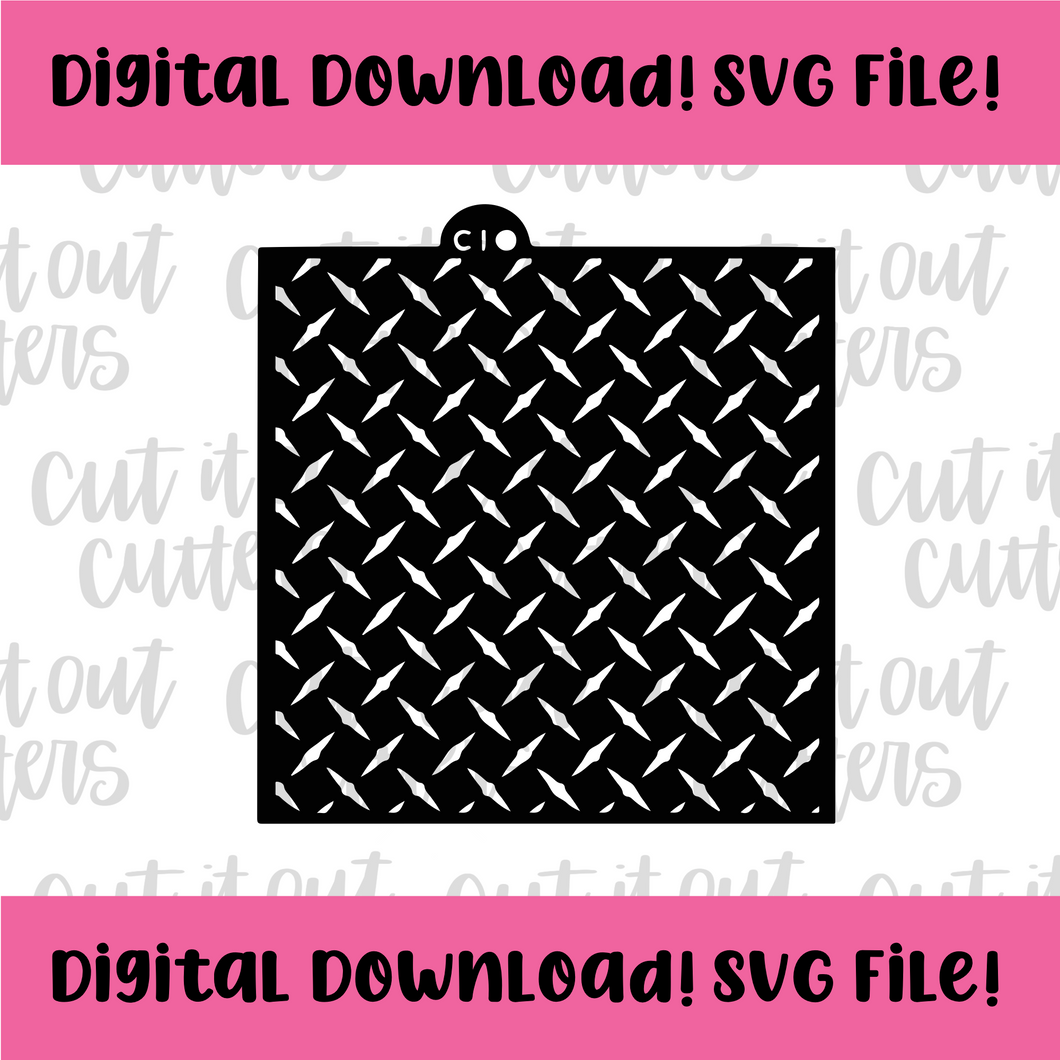 DIGITAL DOWNLOAD SVG File for Diamond Plate 2 Stencil