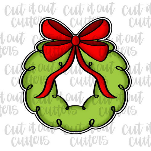Double Bow Wreath Cookie Cutter