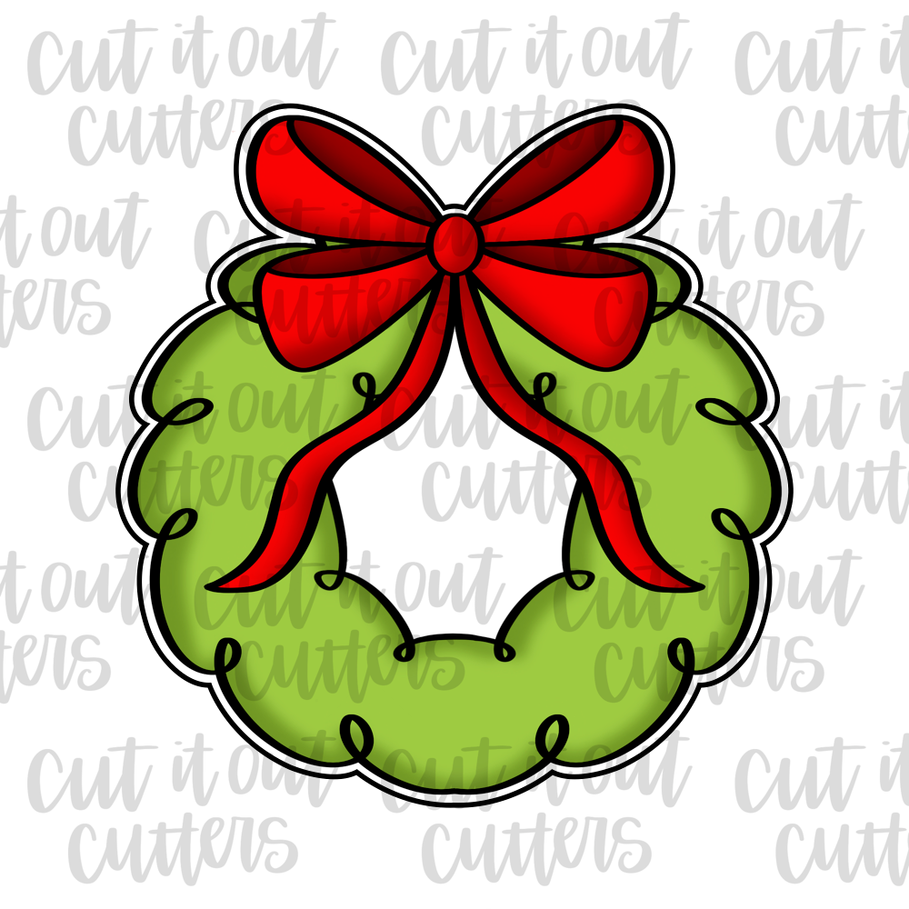 Double Bow Wreath Cookie Cutter