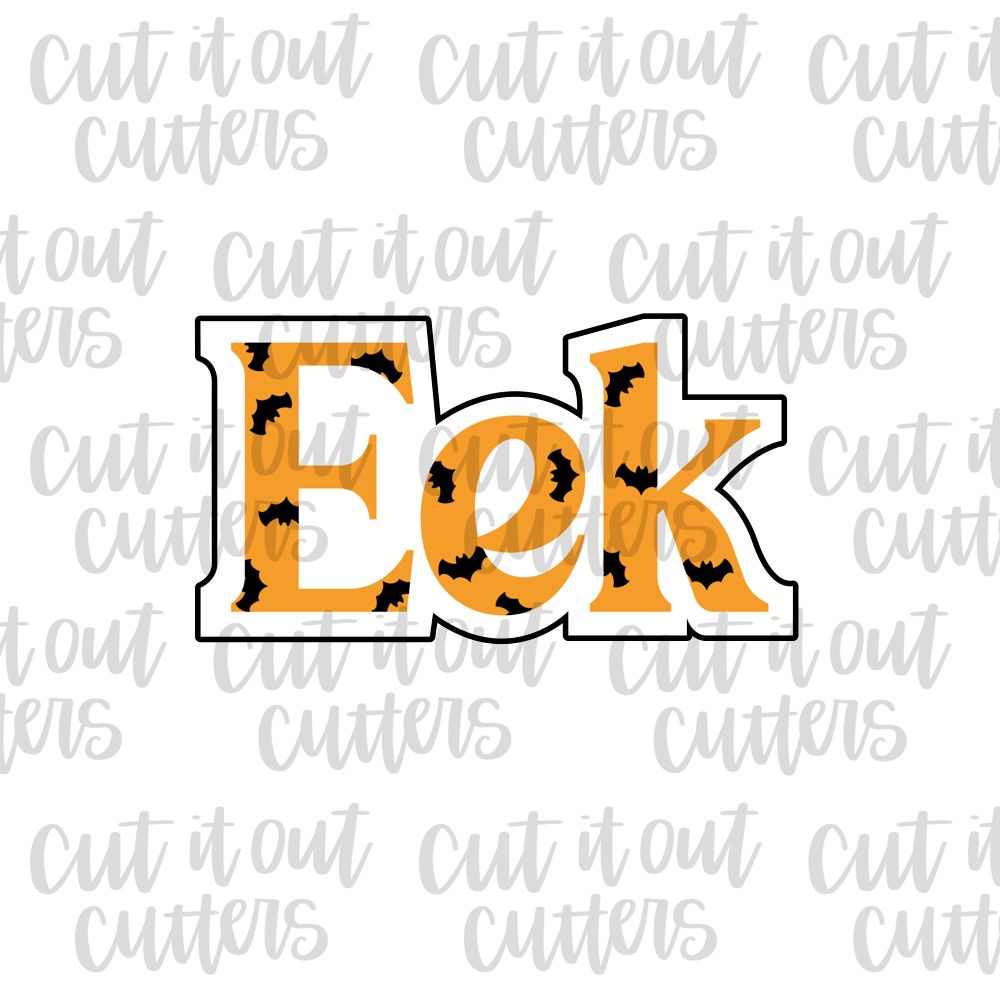Eek Fancy Text Cookie Cutter