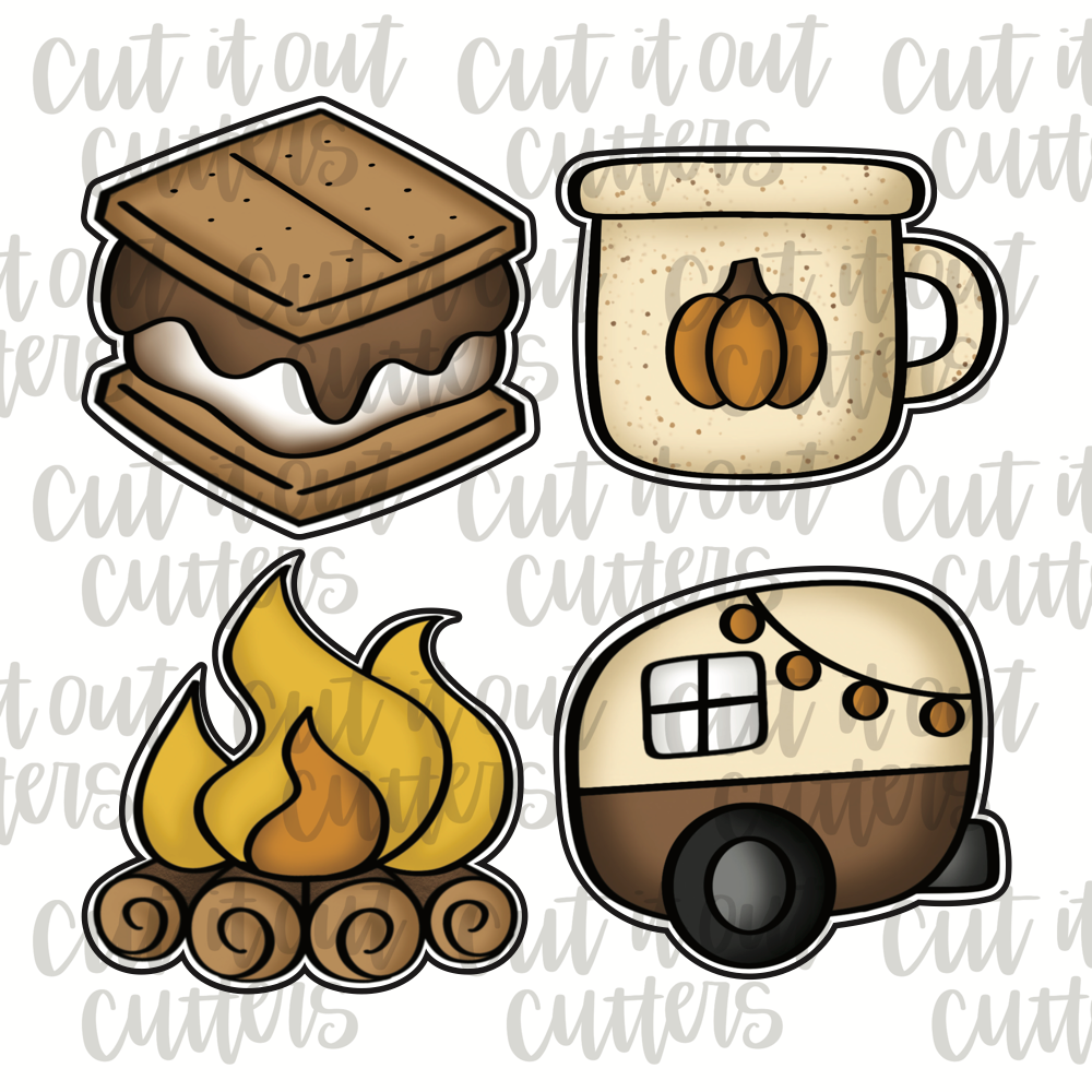 Fall Camping Mini Cookie Cutter Set