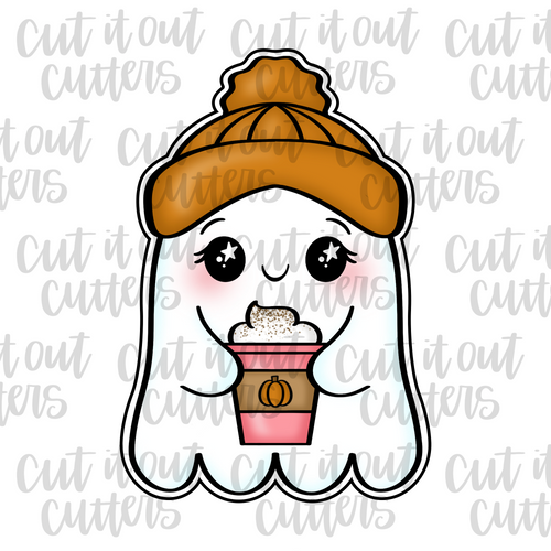 Fall Ghost with Beanie Cookie Cutter