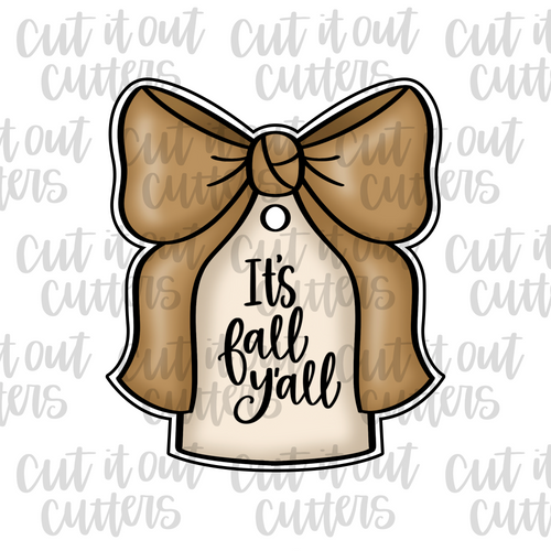 Fall Tag with Bow Cookie Cutter