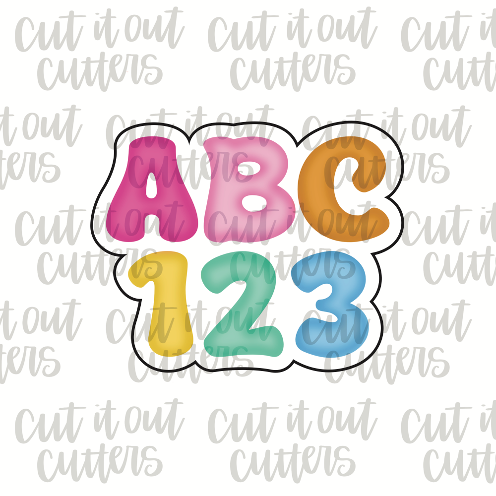 Fat ABC 123 Cookie Cutter – Cut It Out Cutters