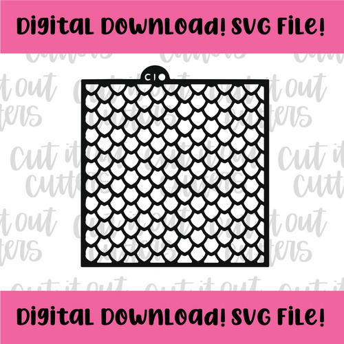 DIGITAL DOWNLOAD SVG File for Fish Scales Stencil